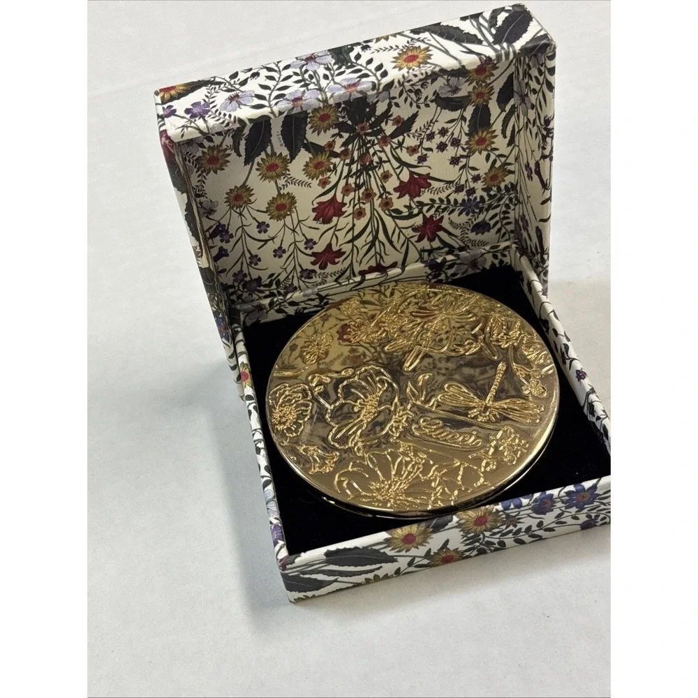 Gucci gold floral compact‎ mirror collection Limited Edition